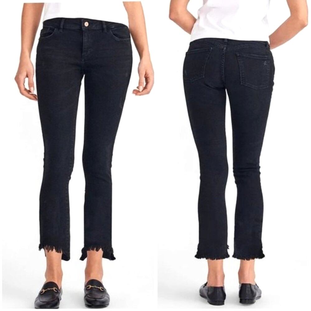 DL1961 Farrow High Rise Raw Frayed Hem Cropped Jeans Size 26